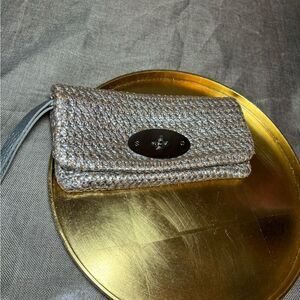 Gap Woven Metallic Wristlet Clutch
